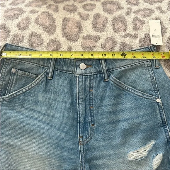 Pilcro Blue Distressed Denim Bermudas - Picture 5 of 7
